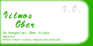 vilmos ober business card